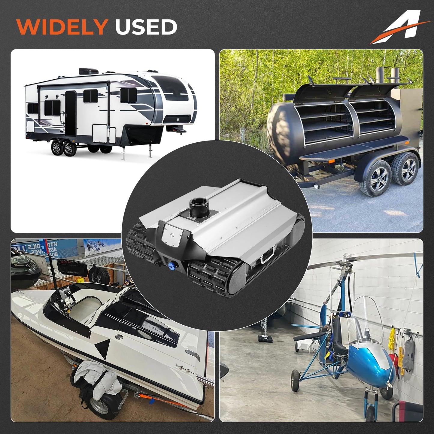 Electric Trailer Mover with Wireless Remote Control,9000 LBS Max Towing Capacity, Motorized Camper Dolly with All-Terrain Rubber Tracks for RV, Caravan, Boat