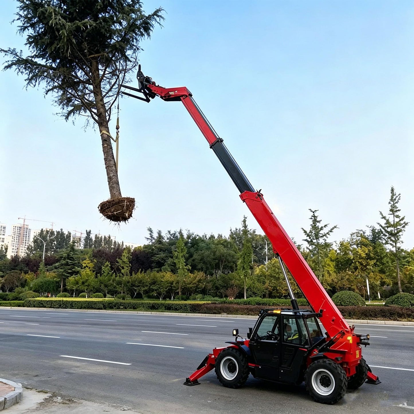 4x4 Rough Terrain Telescopic Forklift – Heavy-Duty 4–10m Reach Telehandler for Outdoor Construction & Material Handling