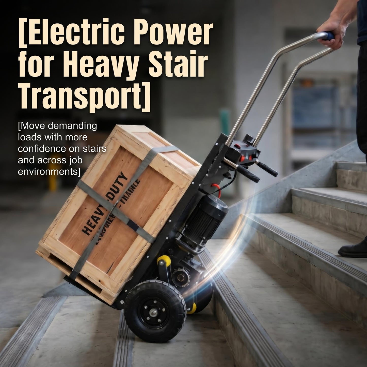 800lbs Stair Climbing Dolly, Stair Climber Suitable for Curved Stairs; Electric Stair Climbing Dolly for Going up and Down Stairs.