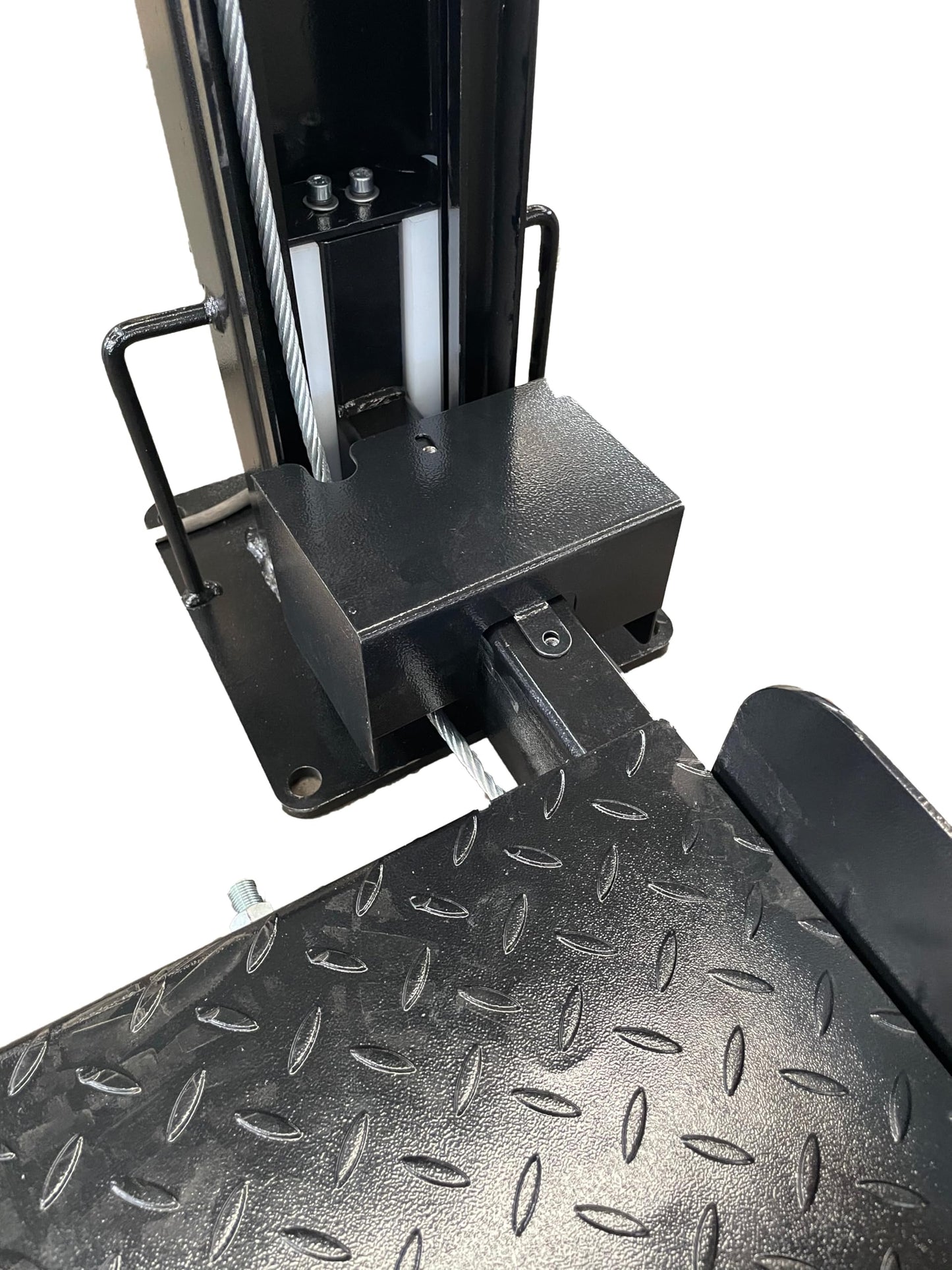 APlusLift HW-8SXLT 8000LB Extra Tall Extra Long Extra Wide 4-Post Portable Storage Service Car Lift with Aluminum Ramps / 36 Months Part Replacement