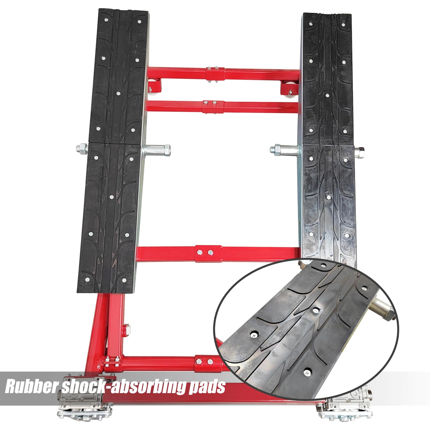 TECHTONGDA Portable Car Lifter Dual Workbench Auto Scissor Lift, Three Adjustable Sizes 4400LBS Load Capacity for Automotive Garages Repair Centers