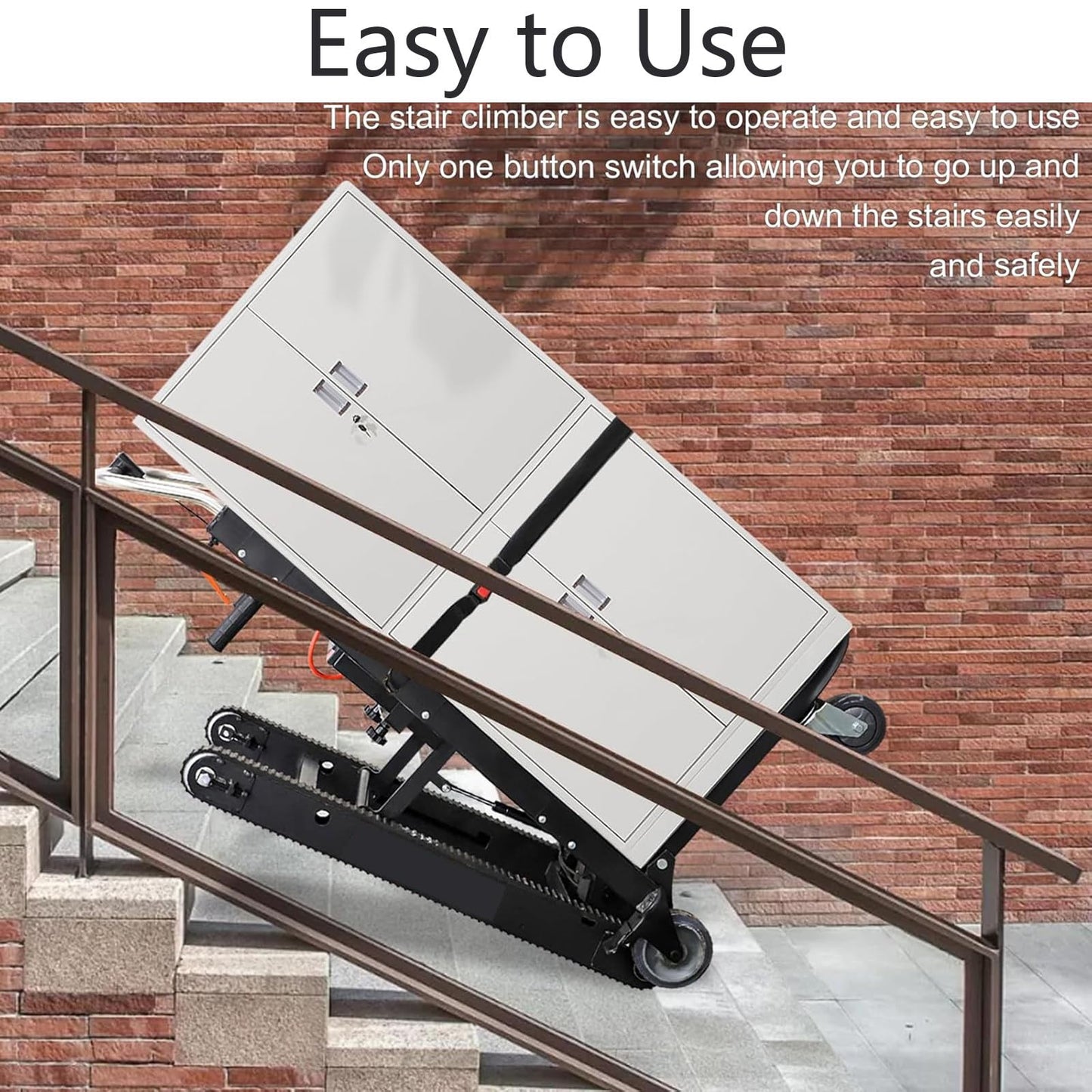 Beachtiful Electric Stair Climbing Hand Trucks 2980W Powered Electric Stair Dolly Moving Heavy Objects Up and Down Stairs Effortless 500kg Capacity Heavy Duty Stair Climber