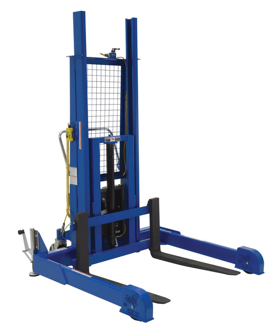 Vestil PMPS-60-DC Steel Pallet Master/Server Stacker 12 Volt DC Powered 60 In. Raised Height 4,000 Lb. Capacity Blue