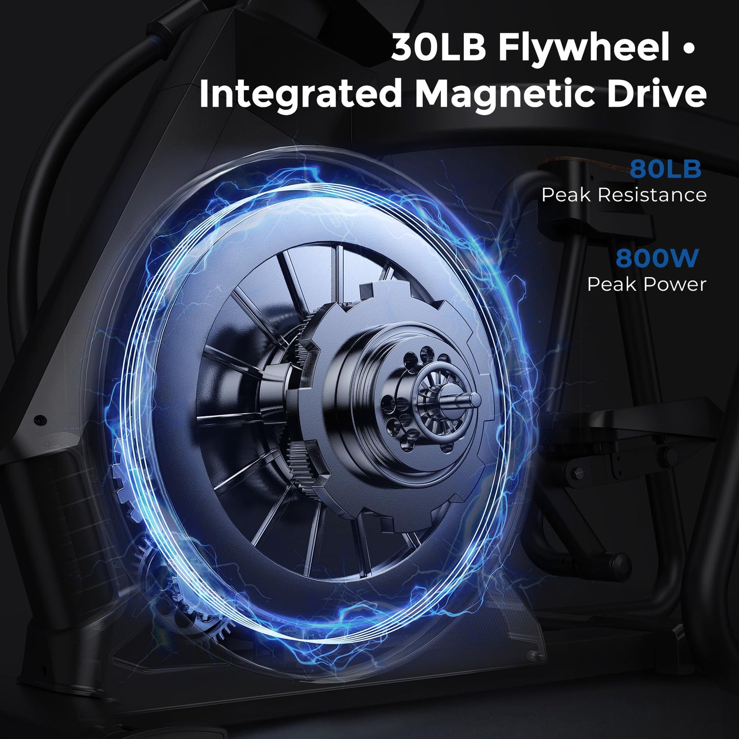 Niceday Elliptical Exercise Machines, Elliptical Machines for Home Use, Elliptical Training Machines 20IN Stride, Magnetic Elliptical Machine with 32-Level Resistance and Smart Touchscreen