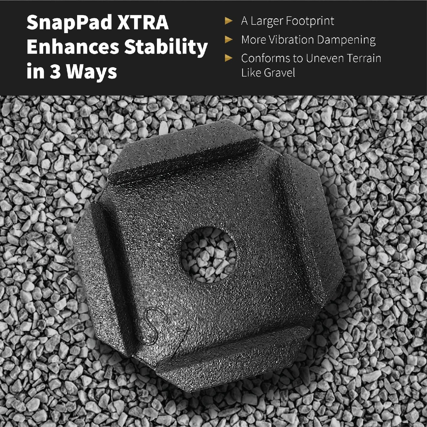 SnapPad Xtra RV Leveling Pads - Permanent Jack Stabilizers for RVs - 5" Square Leveling Jack Pads for LCI Leveling System - Heavy Duty Replacement for Blocks - Made in The USA (Square 5 4-Pack)
