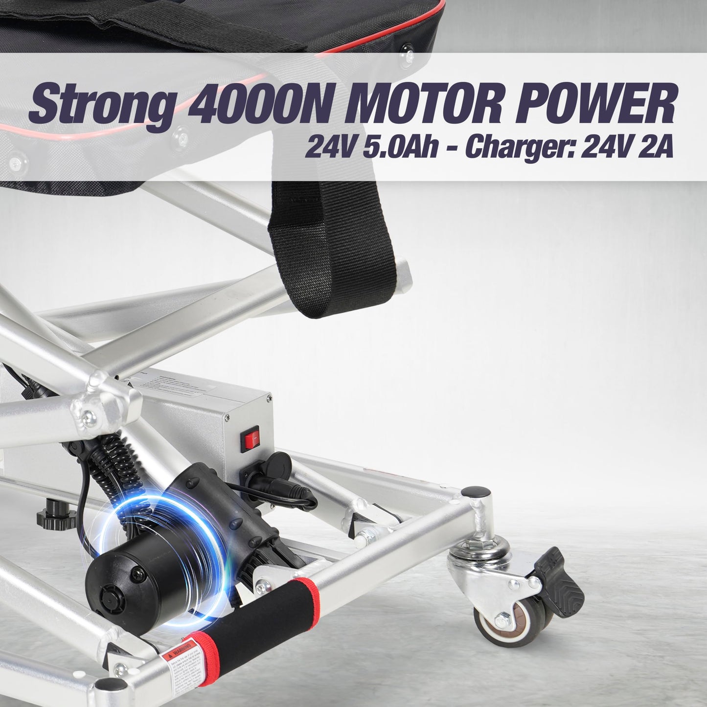 Culver Portable Lift for Electric Wheelchairs, Lightweight and Foldable Electric Chair Lift, Wheelchair Lift for Car, Motorized Wheelchair Scissor Lift, only 25Lbs, 4000N Motor Power, Lifts 110Lbs