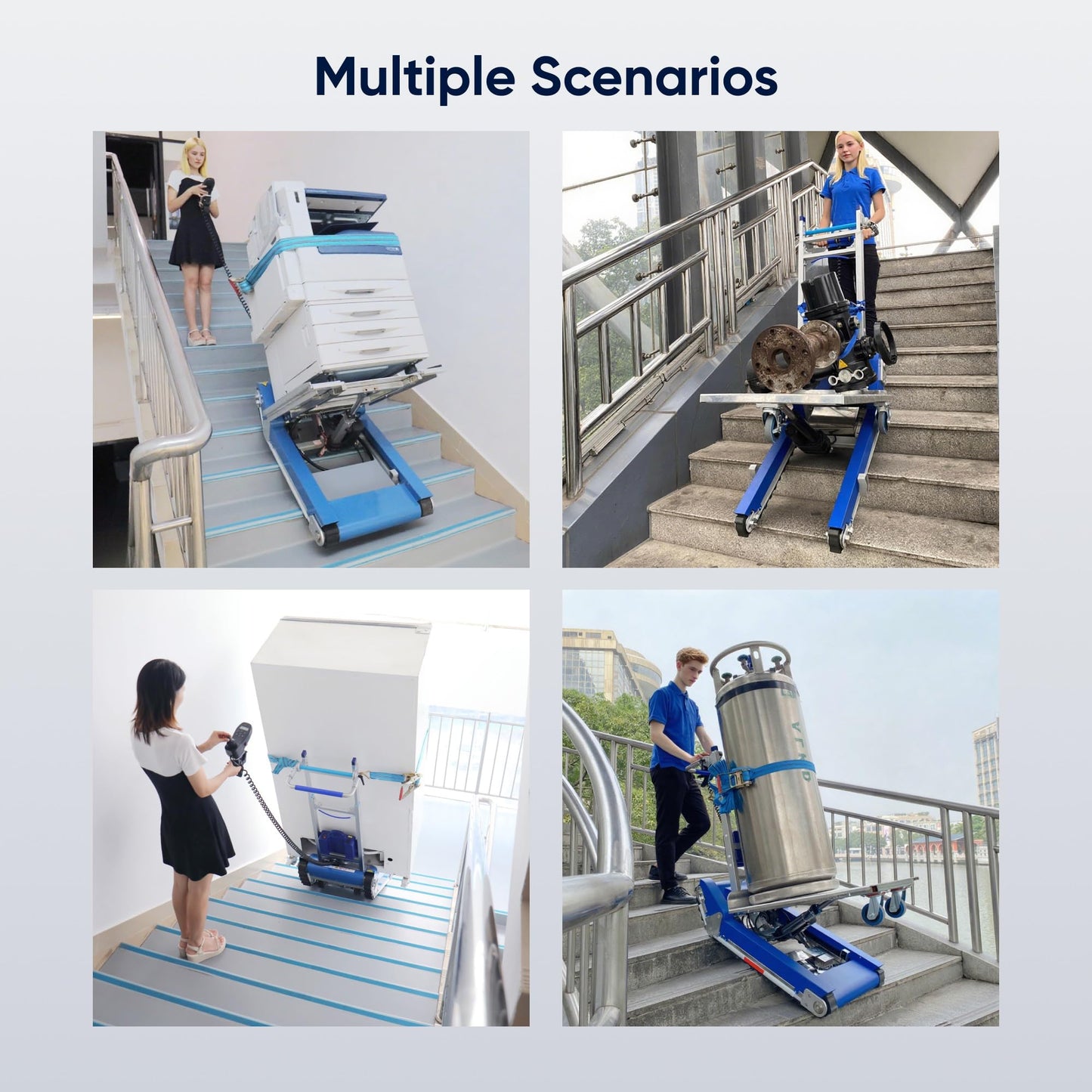 Heavy Duty Track Stair Climbing Cart, Electric Stair Climbing Hand Trucks with Support Wheel 925 lb Capacity(CT420SC)