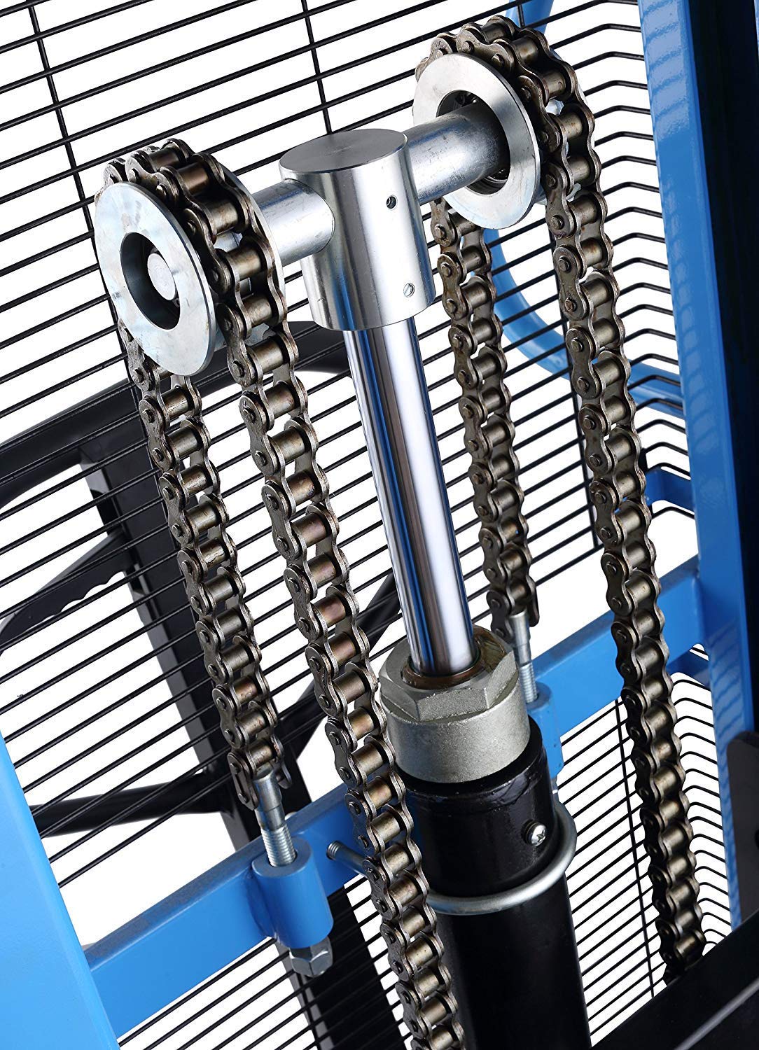 DoubleWin Manual Forklift Pallet Stacker with Straddle Legs, High Lift Straddle Stacker Pallet Lifter Truck with Adjustable Forks,2200lbs Capacity 63" MAX Lifting Height for Wharehouse and Industrial