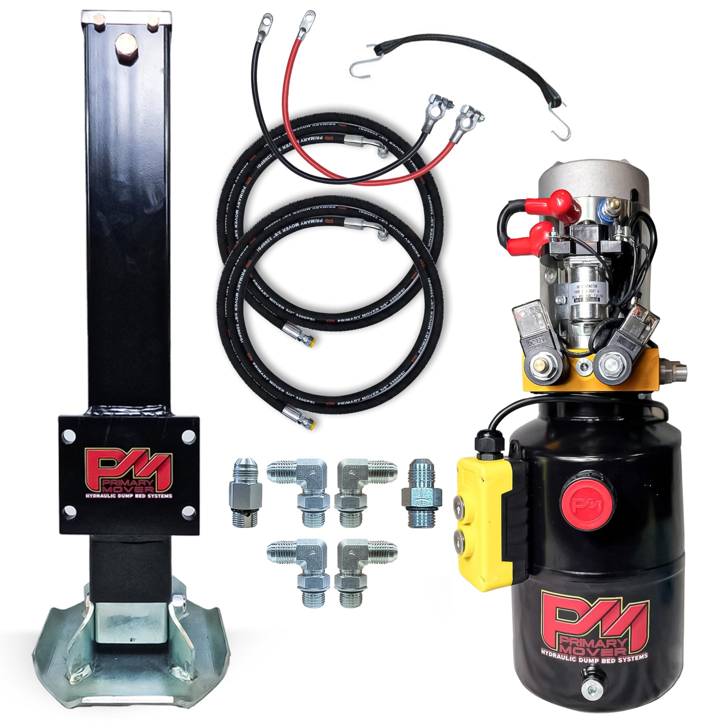 Hydraulic Trailer Jack (12,000 lb) - Power Jack 12K Double Acting, Lift Trailer Jack Stand with Hydraulic Power Unit (12k Jack Kit Bolt On) PFJ-1-MB-K