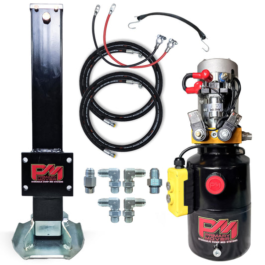 Hydraulic Trailer Jack (12,000 lb) - Power Jack 12K Double Acting, Lift Trailer Jack Stand with Hydraulic Power Unit (12k Jack Kit Bolt On) PFJ-1-MB-K