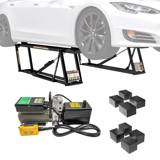 QuickJack 6000ELX Portable Car Lift – Designed for Electric Vehicles, 6,000-lbs. Capacity, 110V AC Power Unit, Super-Long Frames Perfect for Long Wheelbase Vehicles & EVs