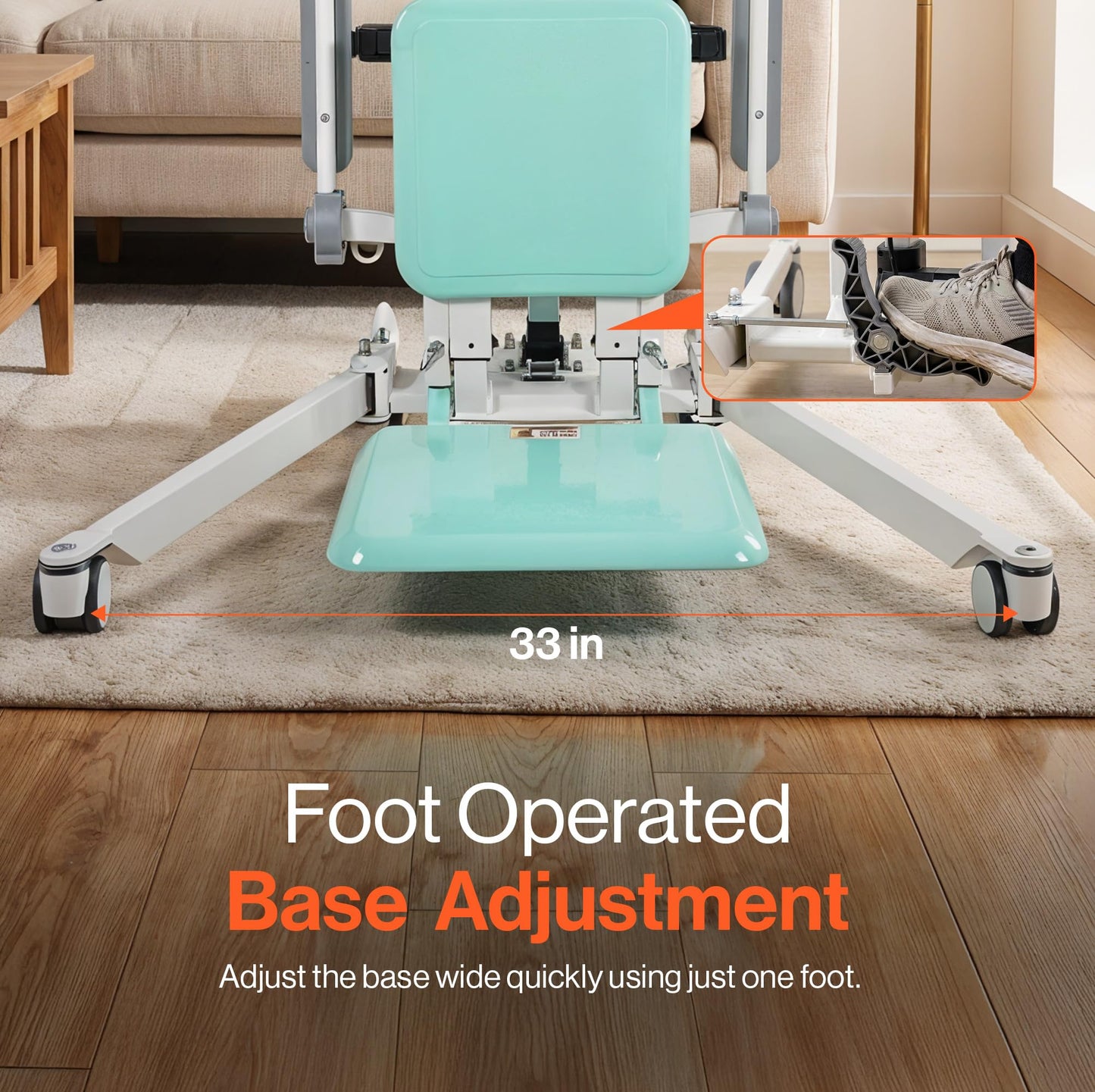SuperHandy GoRise Electric Floor to Stand Lift – 500 Lbs Capacity, Standing Assistance, Portable, Adjustable, Ergonomic, Easy Storage, Patent Pending (TX+（Transfer Lift Plus）)