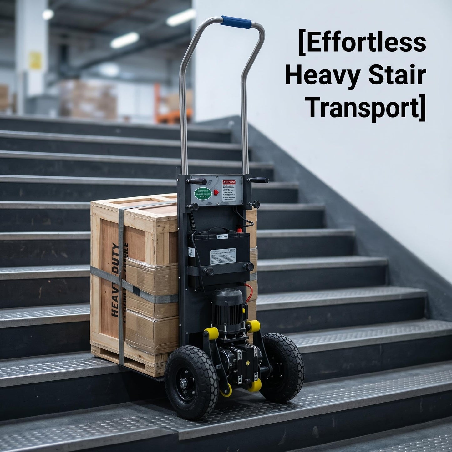 800lbs Stair Climbing Dolly, Stair Climber Suitable for Curved Stairs; Electric Stair Climbing Dolly for Going up and Down Stairs.