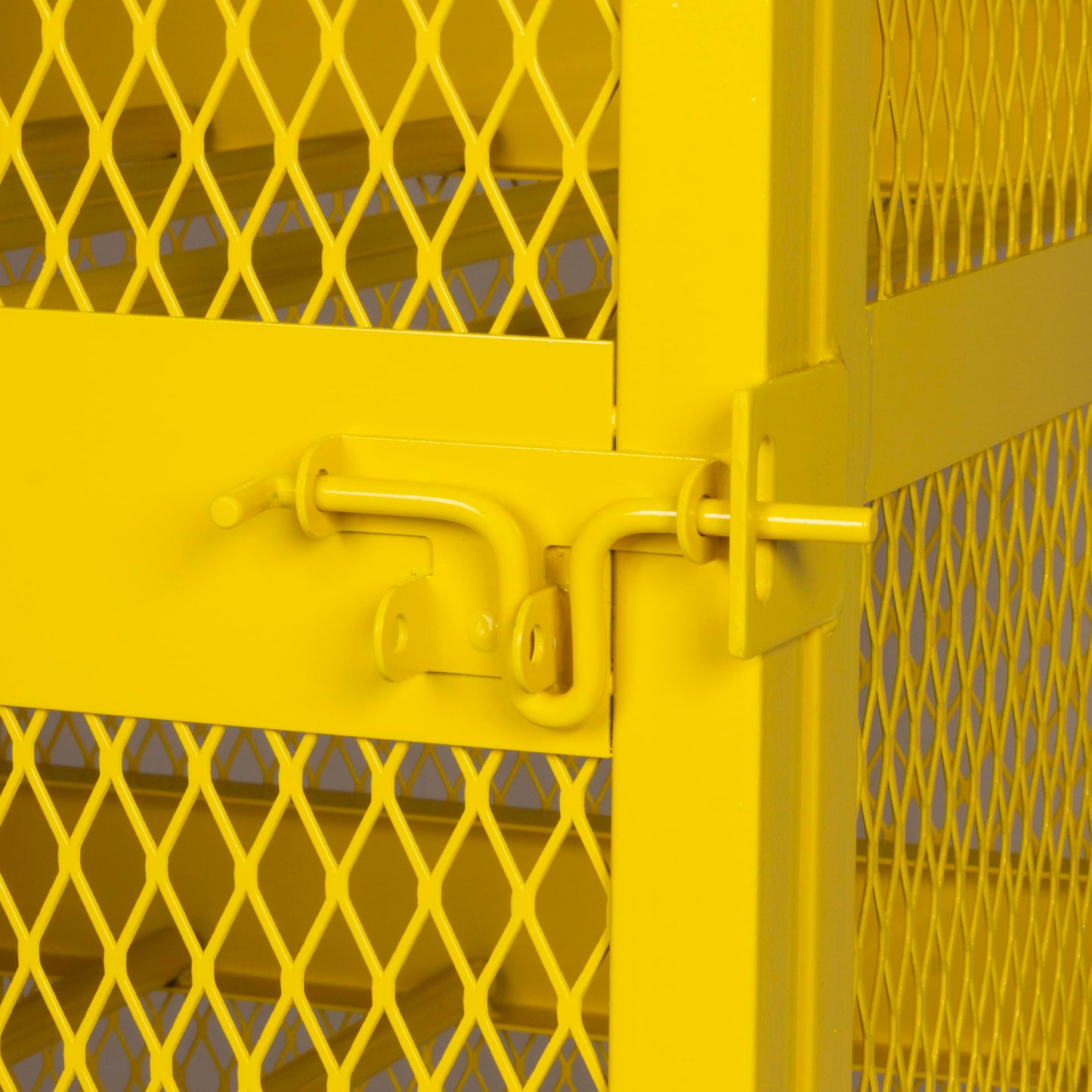 Jamco CH080YPQA Horizontal Storage Cylinder Cabinet for Storing Forklift Propane Gas Tanks, 8 Cylinder Capacity, 14-Gauge Steel, 33" x 40" x 71", Yellow