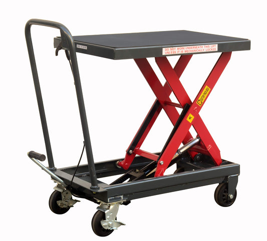 Hydraulic Lift Cart 1000lb Cap. 11" to 34.5" Lift Height 32" x 20" Platform Pake Handling Tools