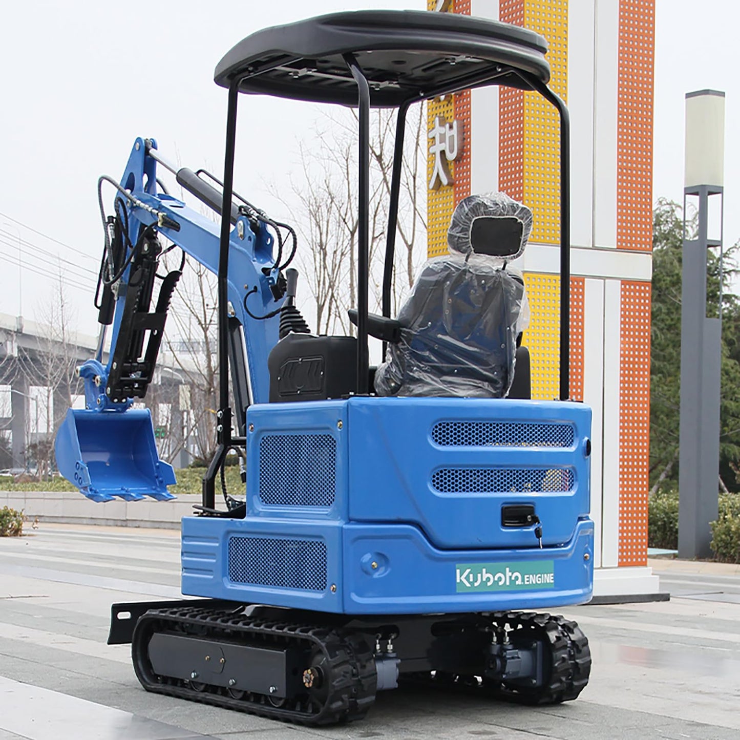 DS-180L, 1.8 Ton New Pilot Control KubotaEnigne Diesel Mini Excavator, W/Hydraulic Thumb, Auger, Bucket, US in Stock, Include Delivery & Unloading, 12 Months Parts Replacement Service