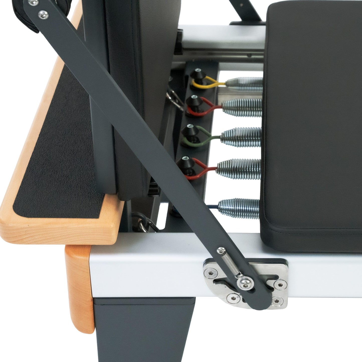 Pilates Reformer Machine with 16" Raised Legs, Foot Strap & Loop Handles – Aluminum Frame, Upright Storage – Ideal for Seniors, Beginners & Small Spaces – Supports 330 lbs – (Summer Sale)