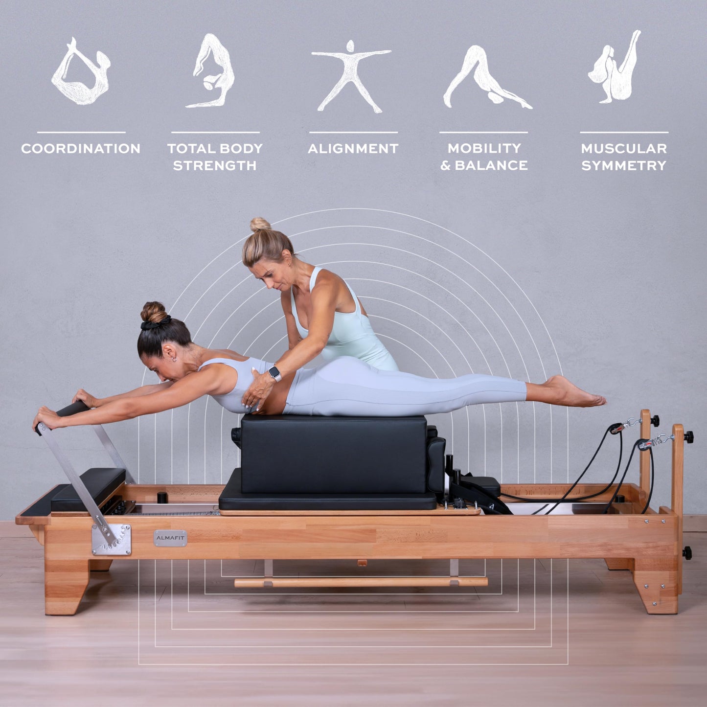 Pilates Reformer Machine with Sitting Box & Jumpboard – Adjustable Resistance, Durable Black PVC Upholstery – Ideal for Home or Studio Workouts | (Summer Sale)