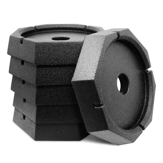 SnapPad Xtra RV Leveling Pads - Permanent Jack Stabilizers for RVs - 9" Round Leveling Jack Pads for LCI Leveling System - Heavy Duty Replacement for Blocks - Made in The USA (6-Pack)