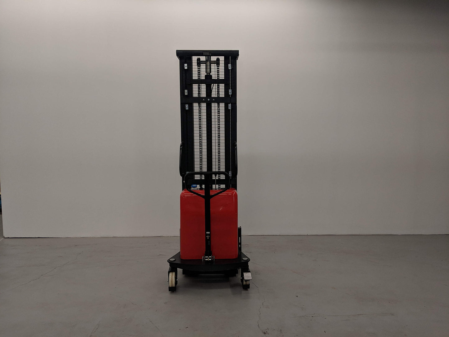 Hoc SPNT1035 Thin Leg Semi Electric Pallet Stacker 1000 kg 2204 lbs + 138 Inch Height Capacity + 3 Year Warranty