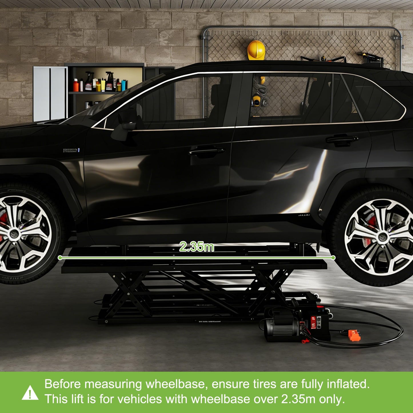 5000 LBS Portable Car Lift, Heavy Duty Quick Jack with 25.6" Max Height, Extended-Length Plates, 120V Power Unit, for Cars, SUVs, Light Trucks, Shop Use or Garage, Black