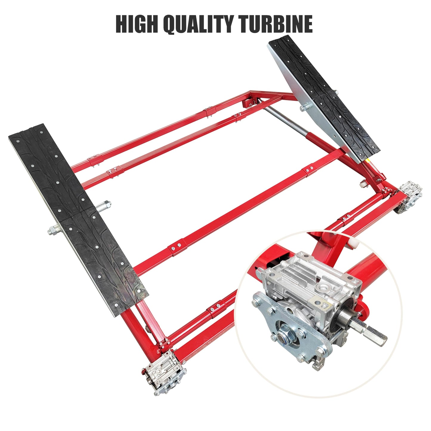 TECHTONGDA Portable Car Lifter Dual Workbench Auto Scissor Lift, Three Adjustable Sizes 4400LBS Load Capacity for Automotive Garages Repair Centers