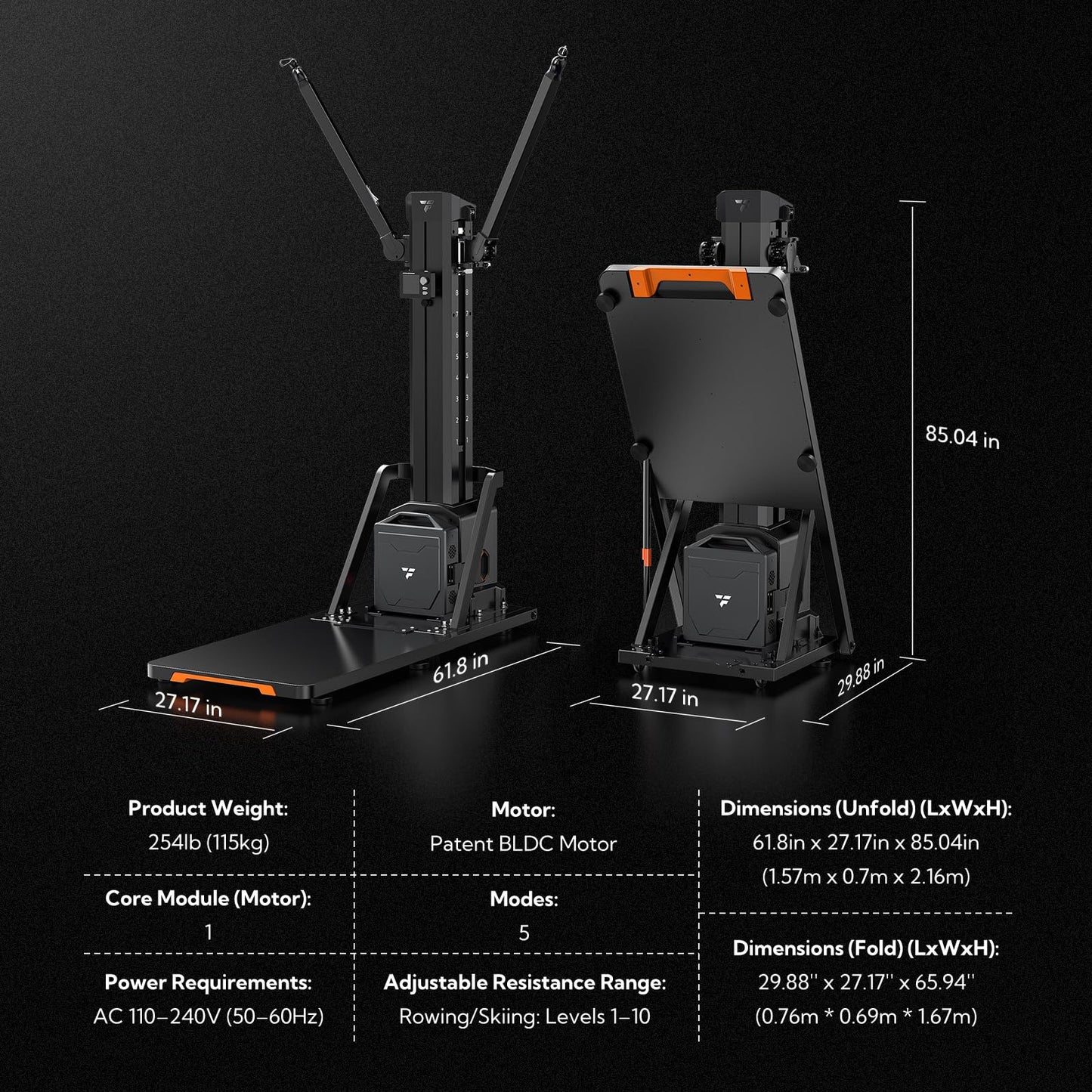 FITTRANSFORMER Titan Smart Home Gym, All-in-One Strength Training and Ski Machine, Digital Weight System for Full Body Workout, Functional Gym Machine, Squat Rack & Ski Machine