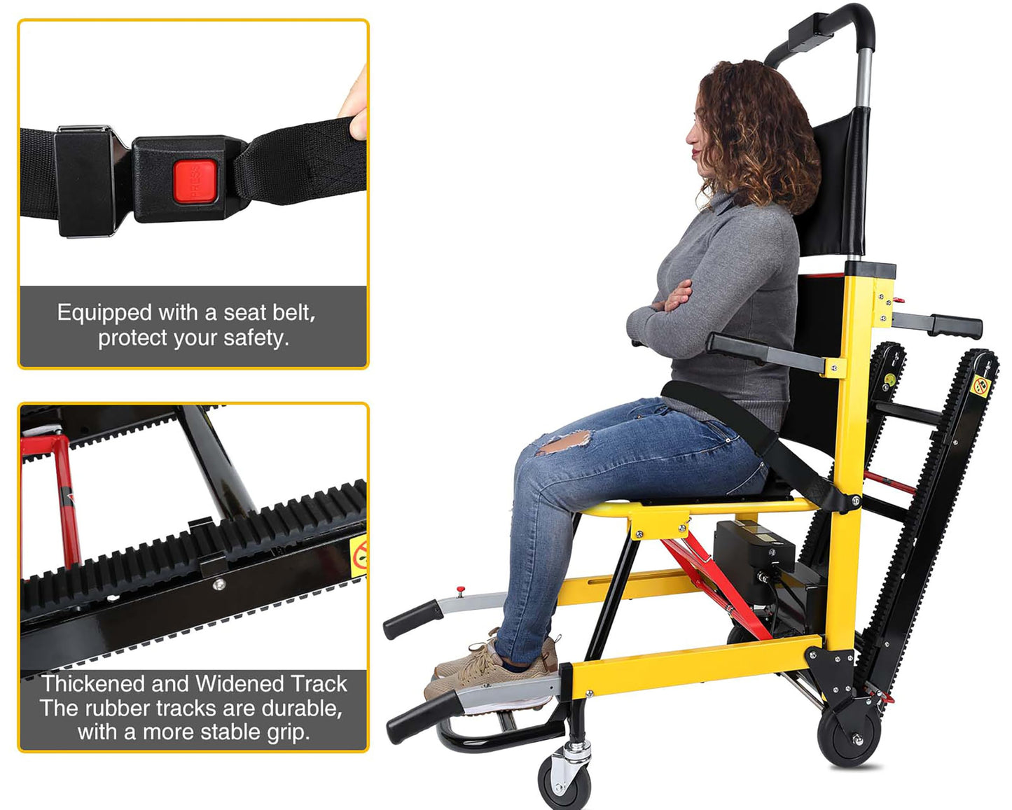 Fitnet Electric Mobile Chair 480 lbs Load-Bearing, Product Weight 70 lbs, Premium Transport Solutions, NO Assembly, Foldable Desigh for Outdoor Indoor Use