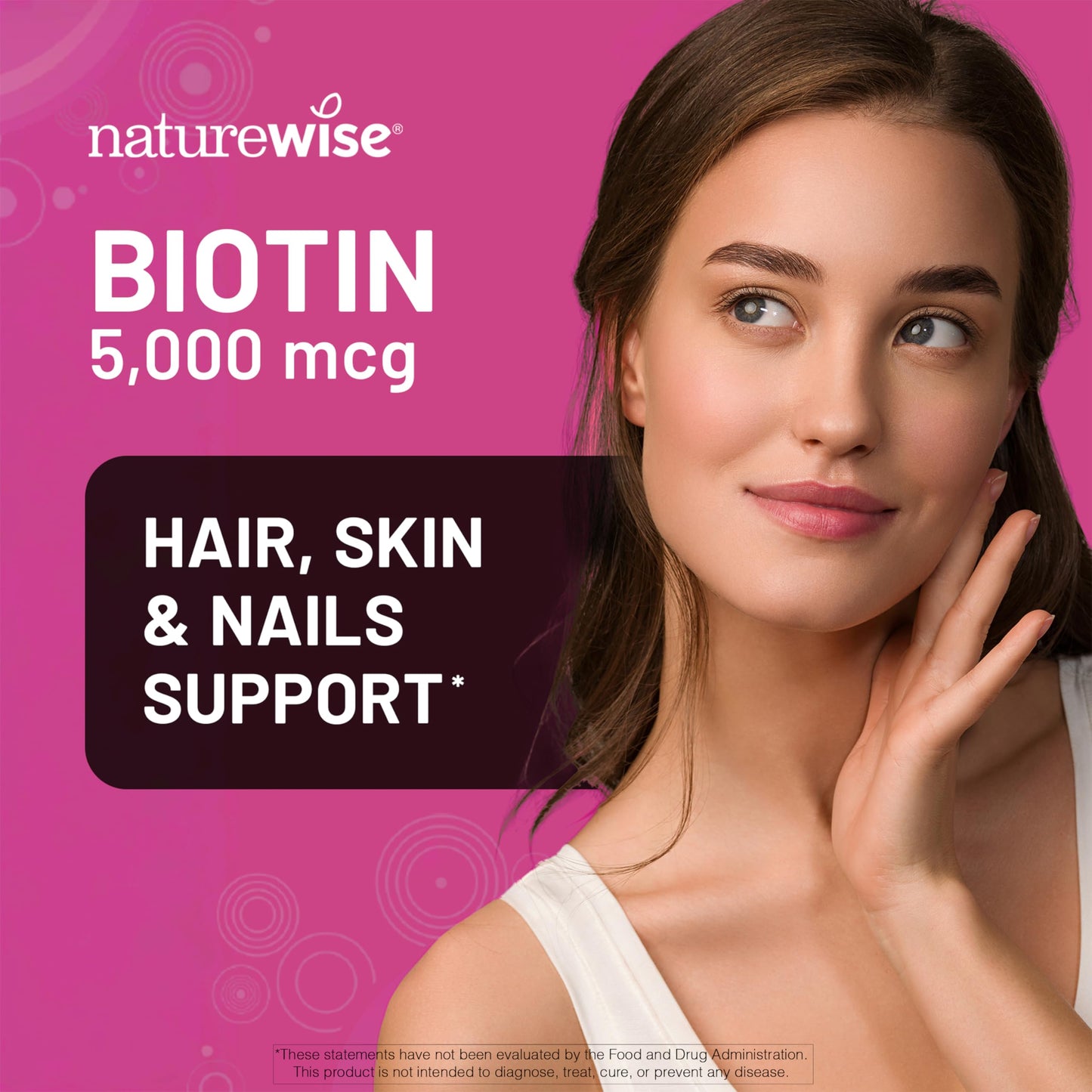 NatureWise High Potency Biotin 10,000 mcg Softgels - Biotin for Hair Growth Women & Men + Skin & Nails Support - Non-GMO, USA Manufactured - 120 Softgels[120-Day Supply]