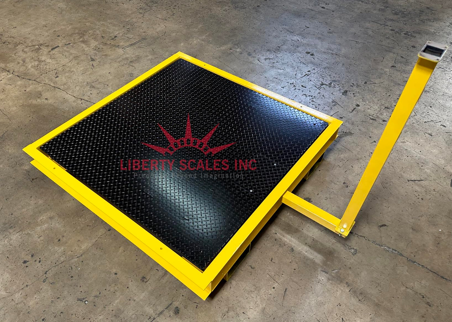 Liberty LS-800-PPF Industrial Portable 6' x 6' Pit Frame for 72" x 72" Floor Scales with Forklift Channel Easy Access