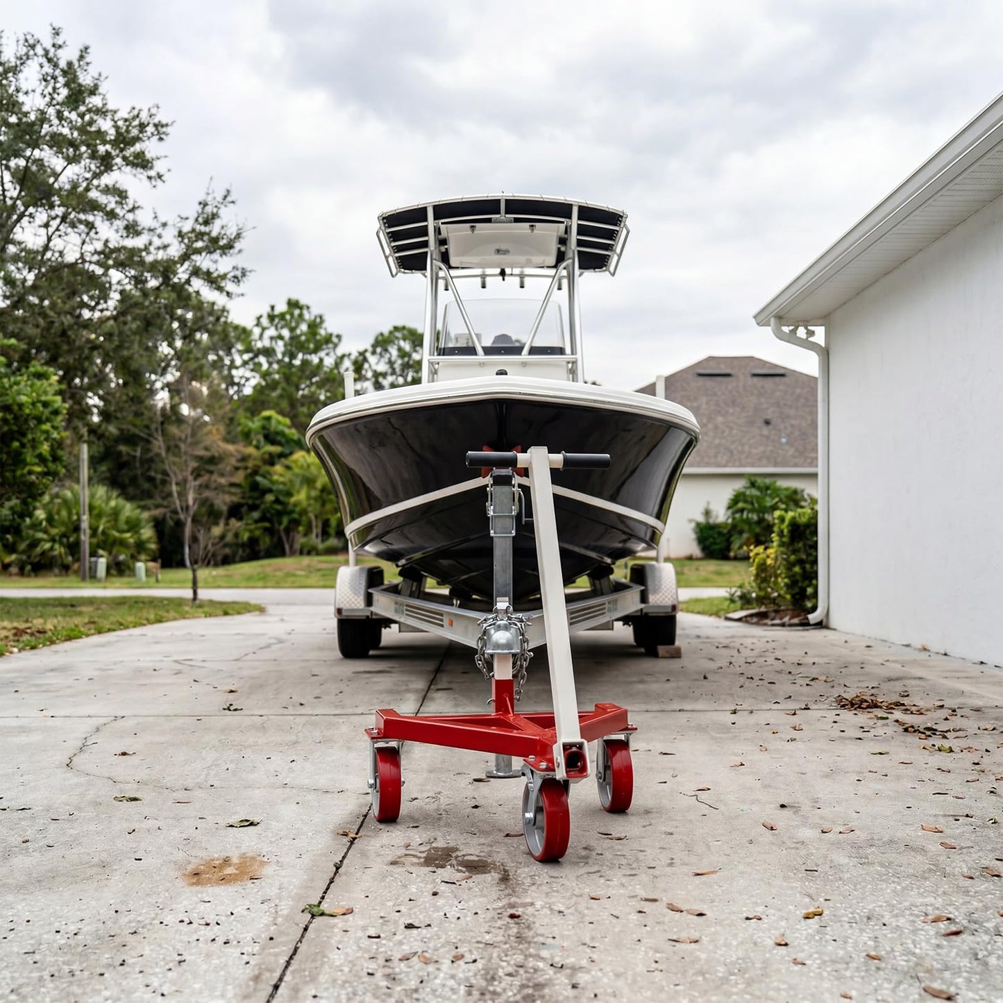 GAMINA KAVISI 3500 LBS Trailer Dolly, Angle Adjustable Trailer Mover with 2 Inch Hitch Ball, Heavy Duty Trailer Tongue Jack for RV, Boat, Motorcycle, Jet Ski and Small Trailer