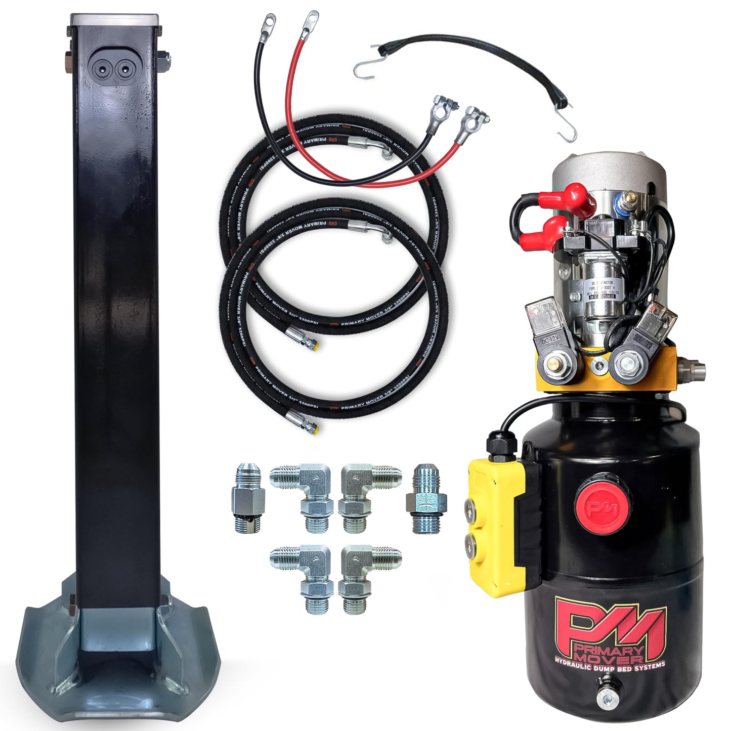Primary Mover 12K Double Acting Hydraulic Trailer Jack (12,000 lb) - Power Jack 12K, Lift Trailer Jack Stand with Hydraulic Power Unit