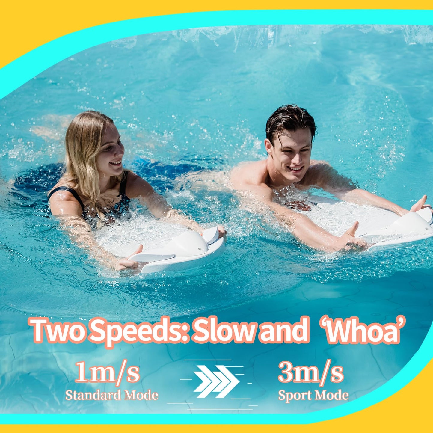 Electric Power Wakeboard, Jet Tube, Max Speed 9 MPH, Sea Scooter, Fun Has Never Been So Easy, Body Board, Motorized Kayak, Surfboard, Lake Floats for Adult