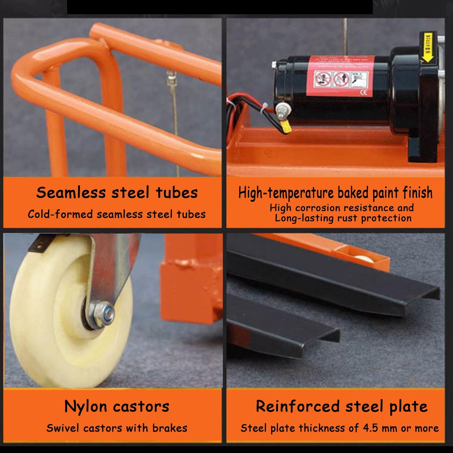 Hydraulic Manual Pallet Truck Maximum 400 kg - Stacker for Warehouse and Workshop, High Load Capacity, for Warehouse and Workshop(Raise by 160 cm)
