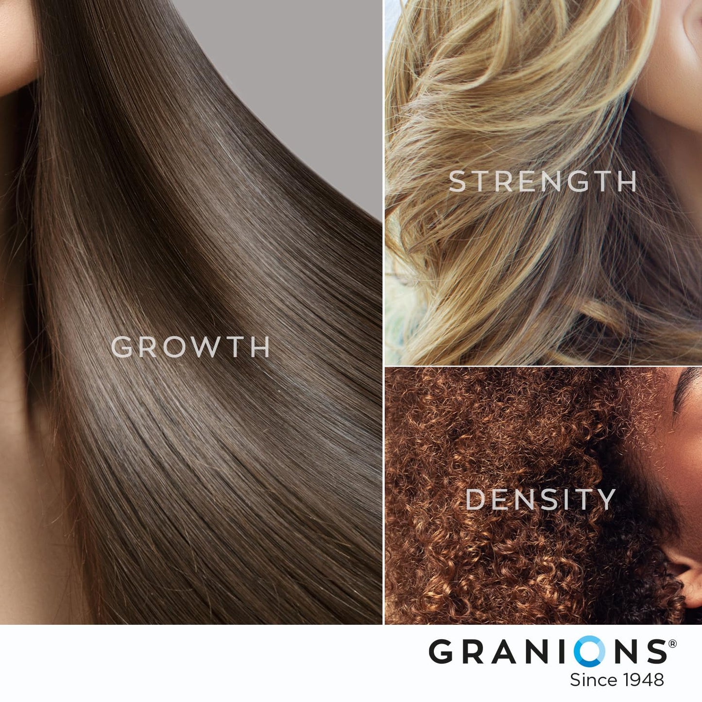 Granions Hair Supplements for Hair Growth Powder - 35,000 mcg biotin Collagen Keratin, Strength, Thickness, Loss Support for Women and Men - Collagen Peptides, Biotin 10,000, Keratin, Aminos - 10.5oz