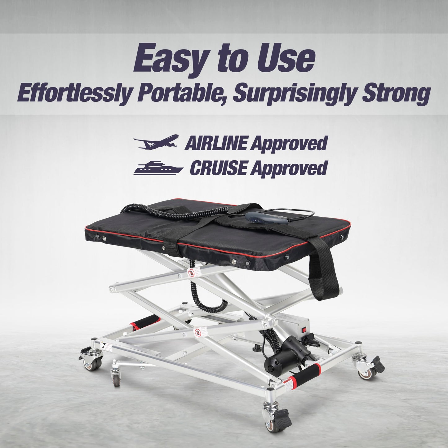 Culver Portable Lift for Electric Wheelchairs, Lightweight and Foldable Electric Chair Lift, Wheelchair Lift for Car, Motorized Wheelchair Scissor Lift, only 25Lbs, 4000N Motor Power, Lifts 110Lbs