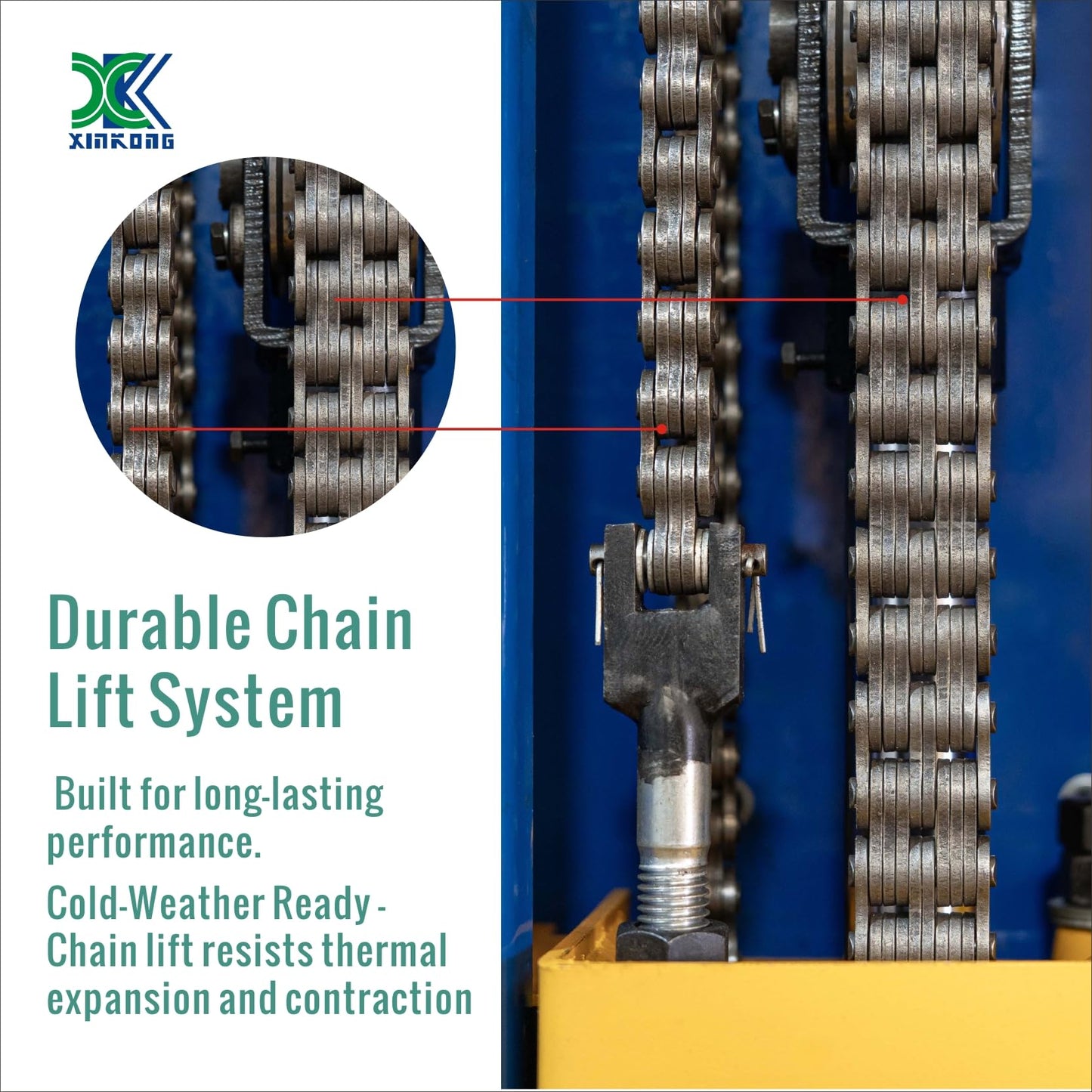 XK-MCT10000 Full Chain Drive 10000 lbs Capacity 2 Post Car Lift with 12 Months Parts Replacement
