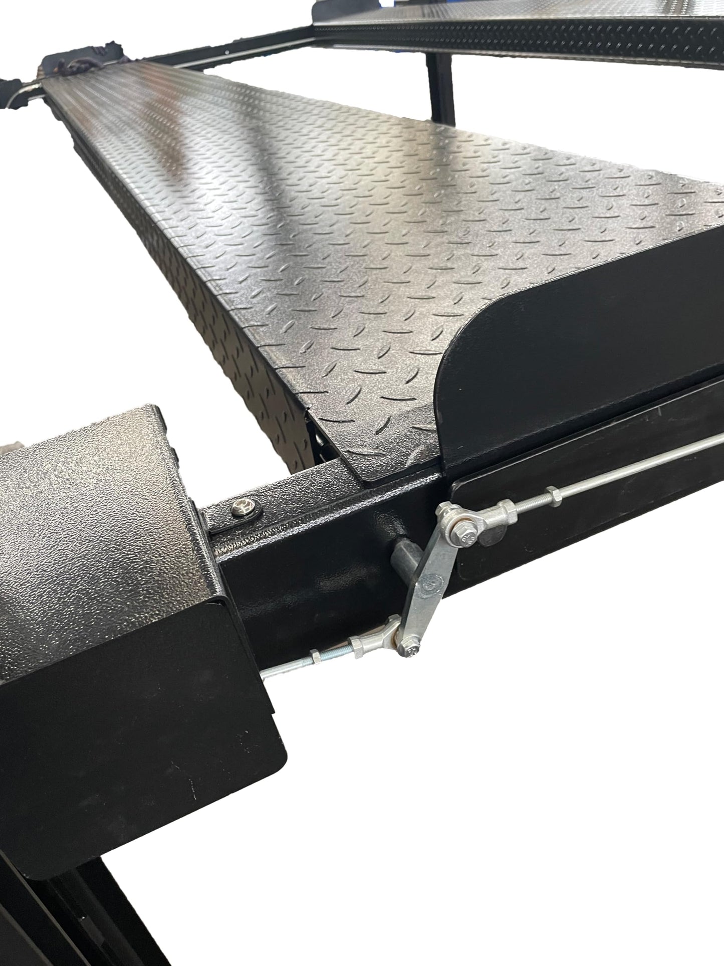 APlusLift HW-8SXLT 8000LB Extra Tall Extra Long Extra Wide 4-Post Portable Storage Service Car Lift with Aluminum Ramps / 36 Months Part Replacement