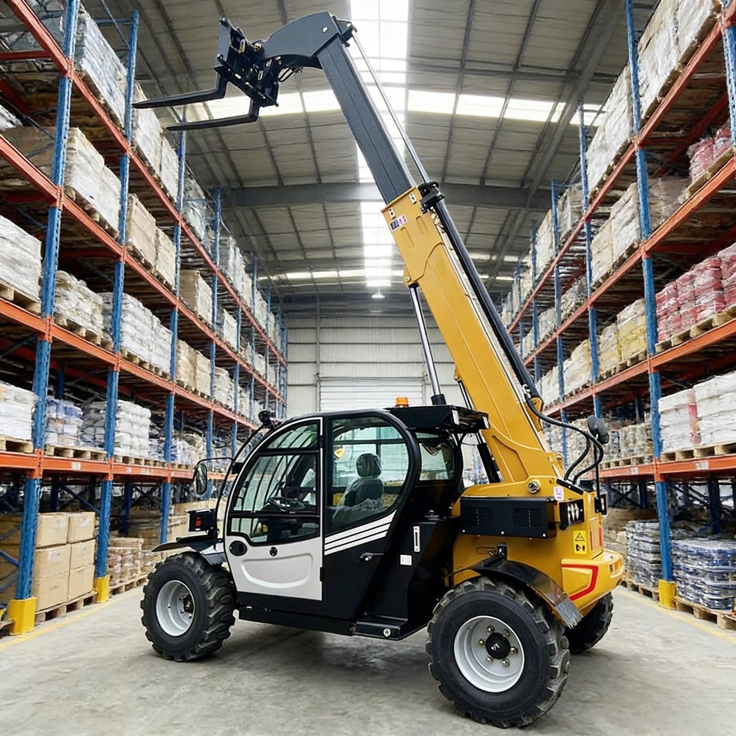 7-10m Reach Telescopic Boom Handler for High-Level Construction Tasks, Industrial Hoisting, and Multi-Attachment Operations