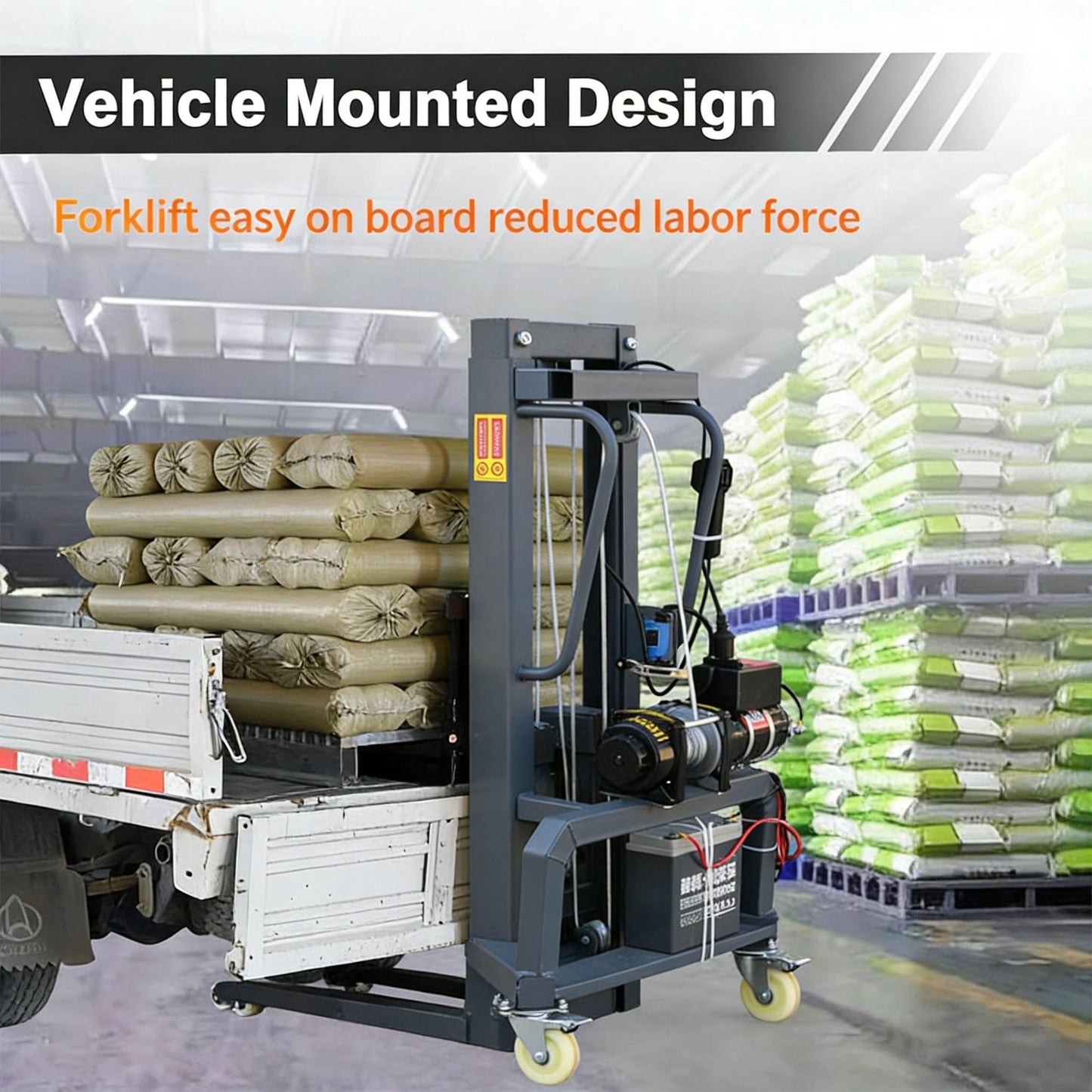 Electric Pallet Stacker Lift, 661 lbs Capacity, 63 Inch Lift Height, Material Lifts Truck with Electric Forks for Warehouse, Factory, Logistics(1.6 m)