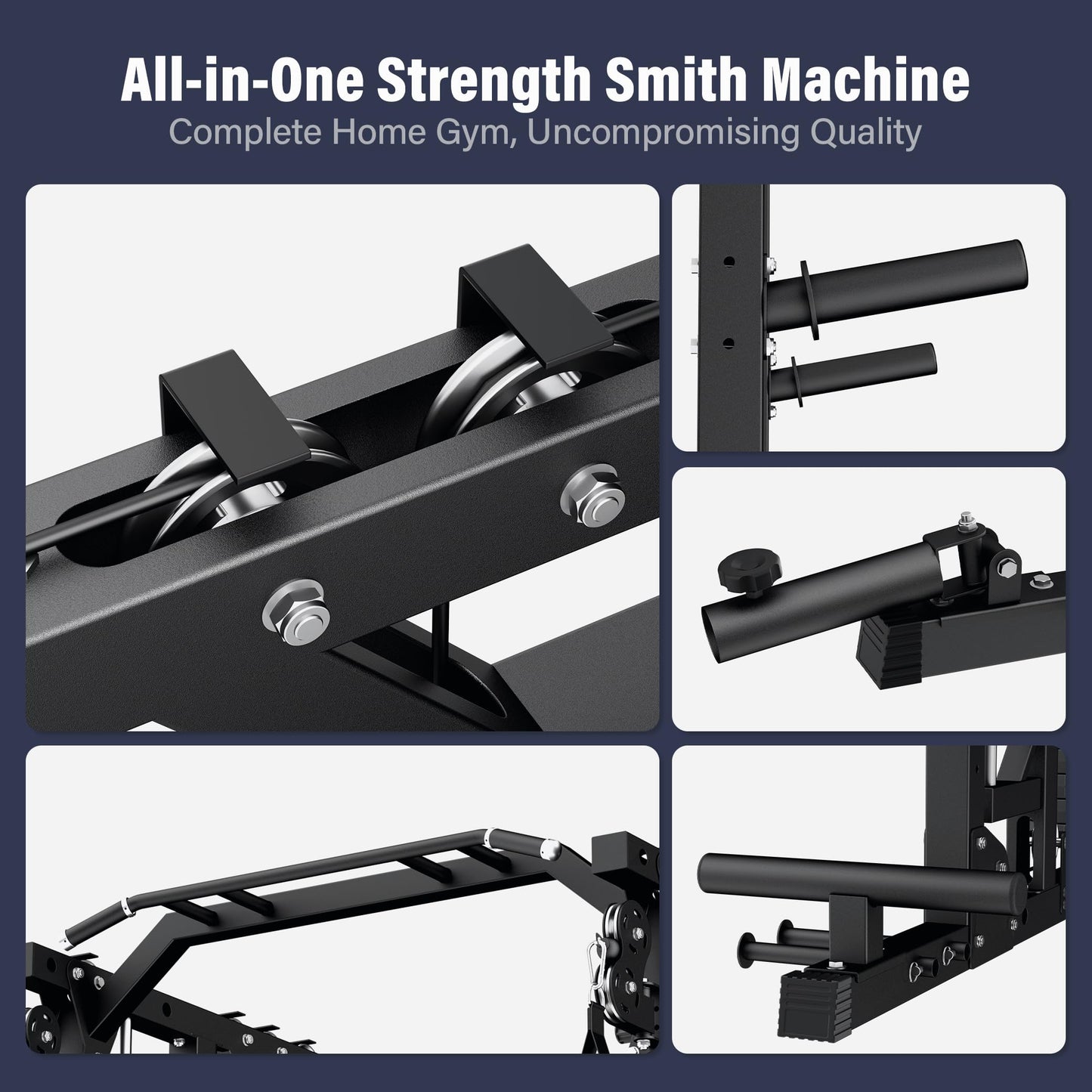 Major Fitness Drone2 Advanced Training Smith Machines– All-in-One Home Gym Squat Rack with Aluminum Pulley Set , Weight Bar, Dual LAT Pull-Down Systems (SL D2AW Package(with Red Bench+230lb))