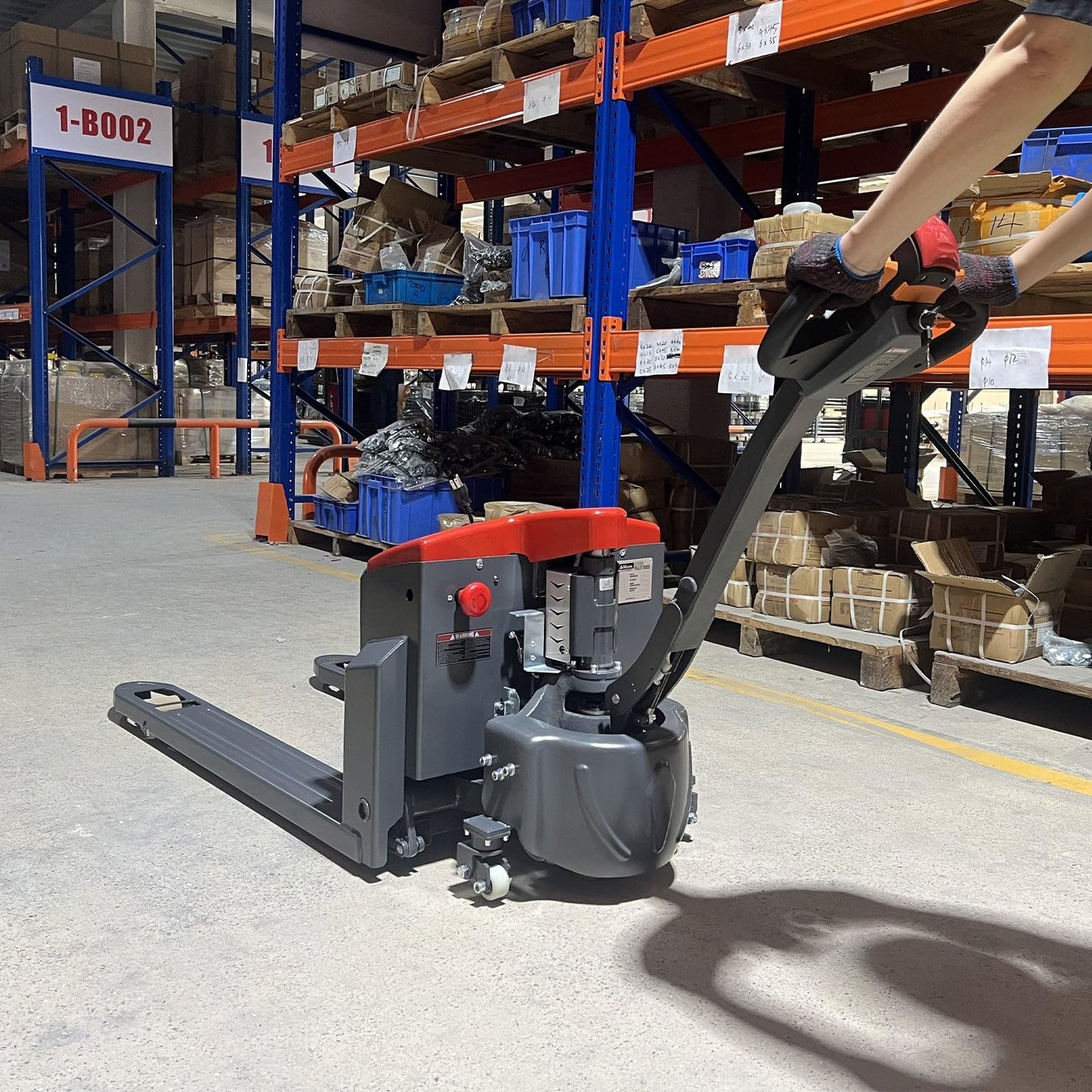 MechMaxx 3300lbs Lithium-ion Electric Pallet Jack, 45"x27" Fork, 24V 40Ah Battery, Walkie Type Truck, Model EPT33