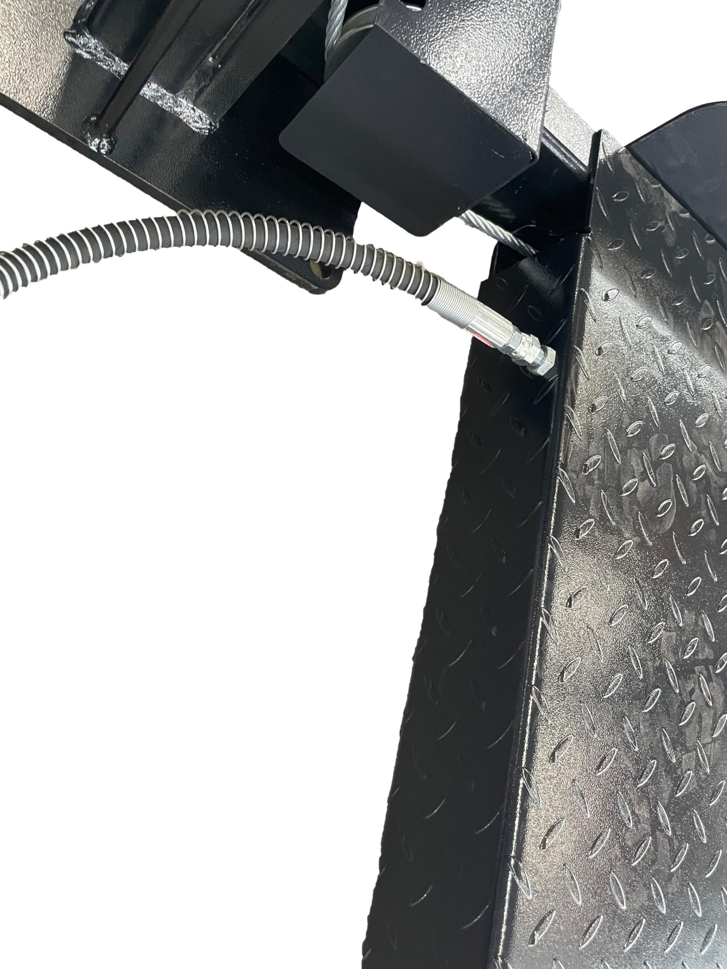 APlusLift HW-8SXLT 8000LB Extra Tall Extra Long Extra Wide 4-Post Portable Storage Service Car Lift with Aluminum Ramps / 36 Months Part Replacement