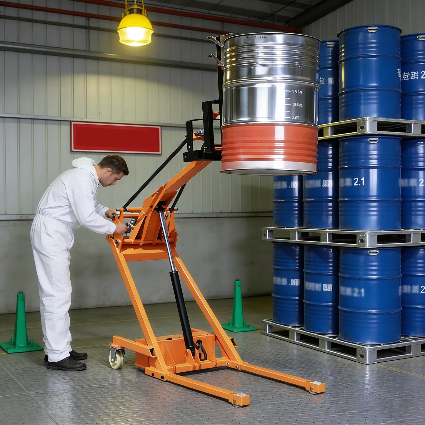 Full Electric Stacker, 1543 LBS Lifting Capacity, Articulated Boom Forklift, Foldable Hydraulic Material Handler, for Factories and Supermarkets