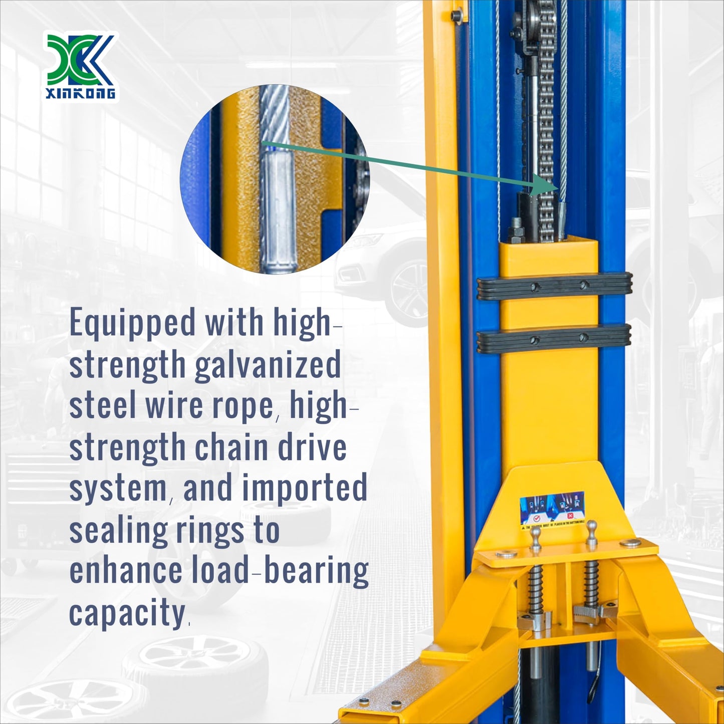 XK-L1150 Overhead Auto Lift Car Lift Capacity 11500 Lbs Truck Hoist with 36 Months Parts Replacement
