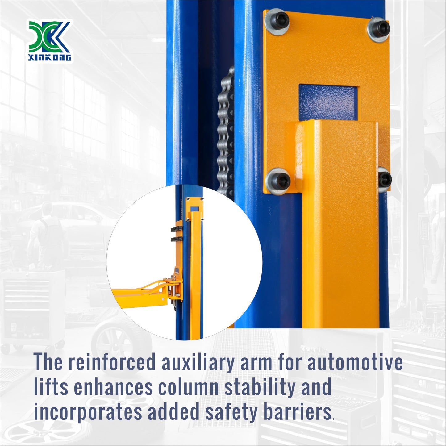 XK-1150 Auto Lift Car Lift Capacity 11500 Lbs Two Post Truck Hoist 2+3 Enhanced Auxiliary Arm 220V with 36 Months Parts Replacement