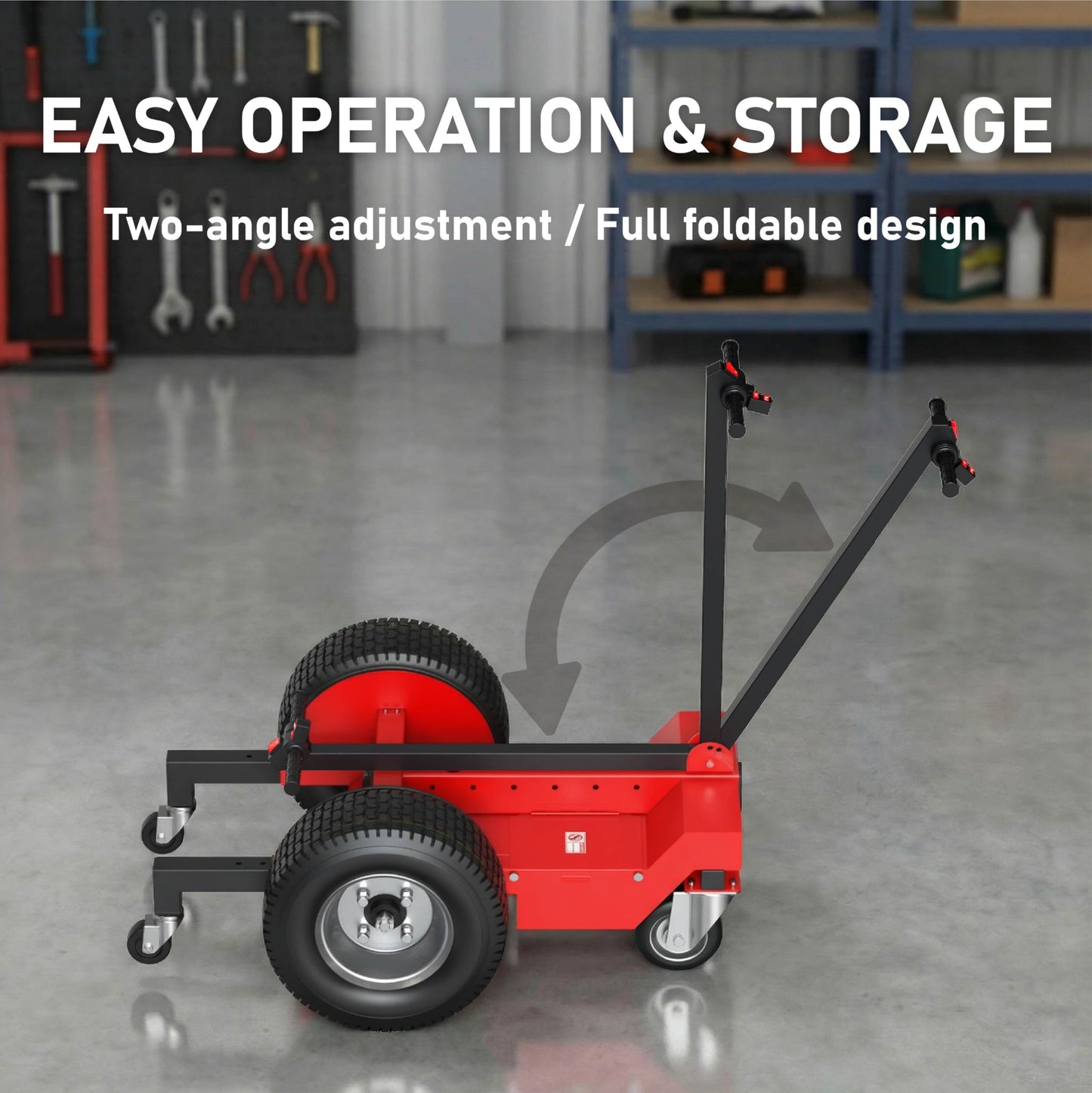 Heavy-Duty Electric Trailer Dolly, 7500 lbs Trailer Weight & 1250 lbs Tongue Weight, All-Terrain Tires,Portable Split Battery Box, Independent Weight Rack, for RVs, Boats & Trailers