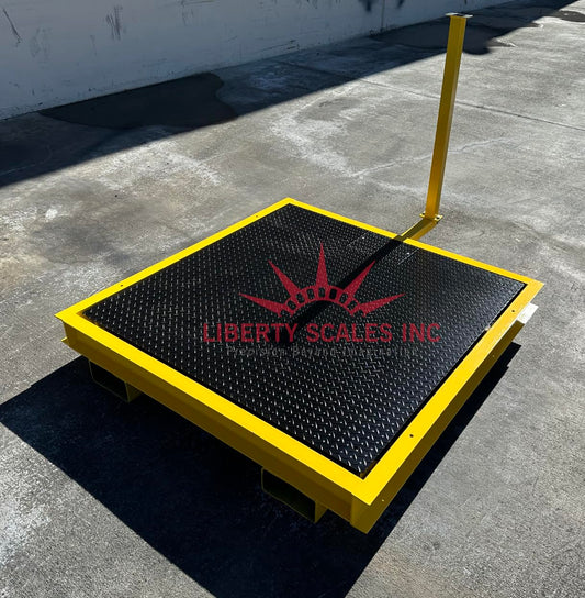 Liberty LS-800-PPF Industrial Portable 5' x 7' Pit Frame for 60" x 84" Floor Scales with Forklift Channel Easy Access