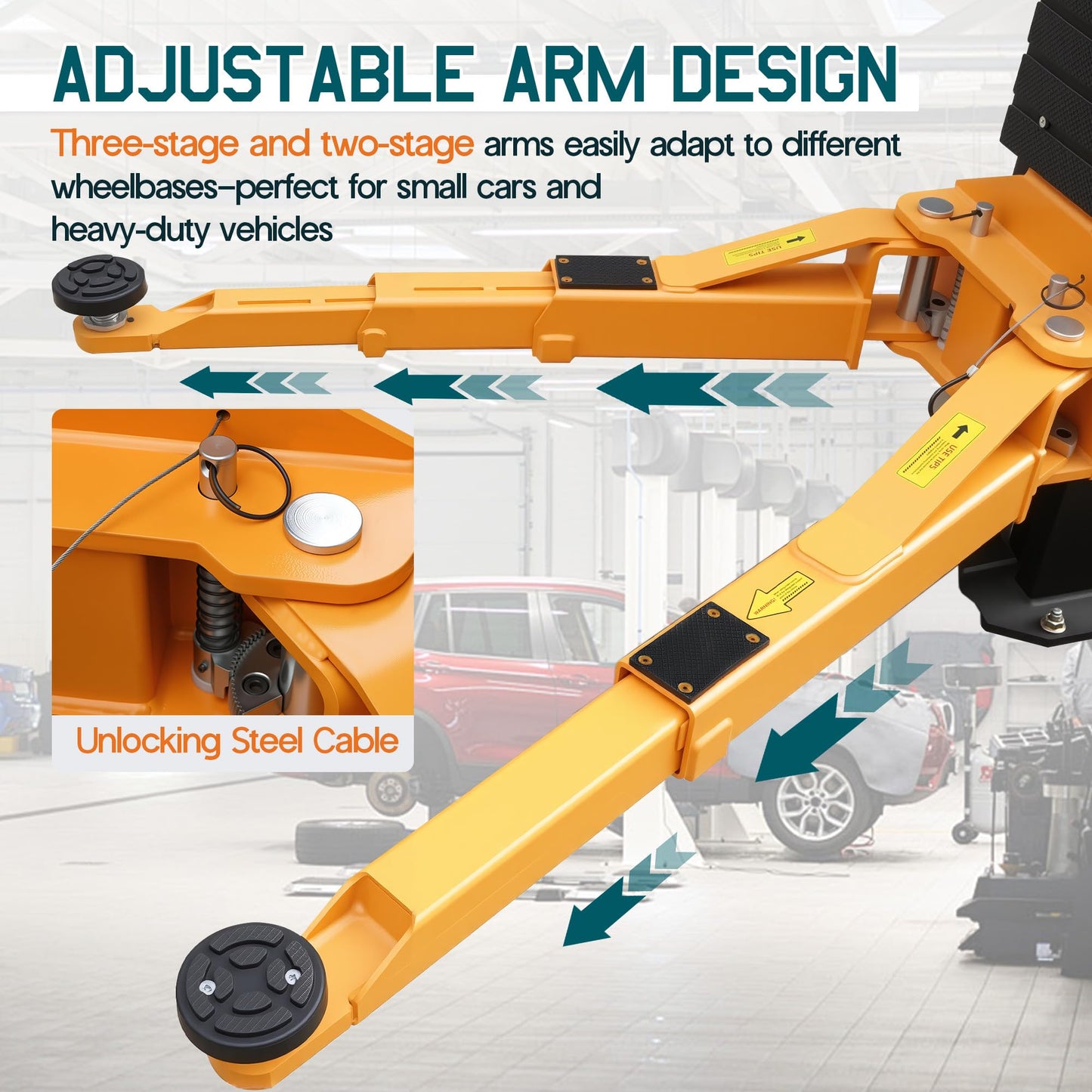 Albott 12000 LBS Overhead 2 Post Car Lift, Hydraulic Auto Vehicle Lift for Commercial Garage, 3+2 Adjustable Lift Arms, Dual Point Safety Release for Trucks & SUVs, 220V 60Hz 1PH