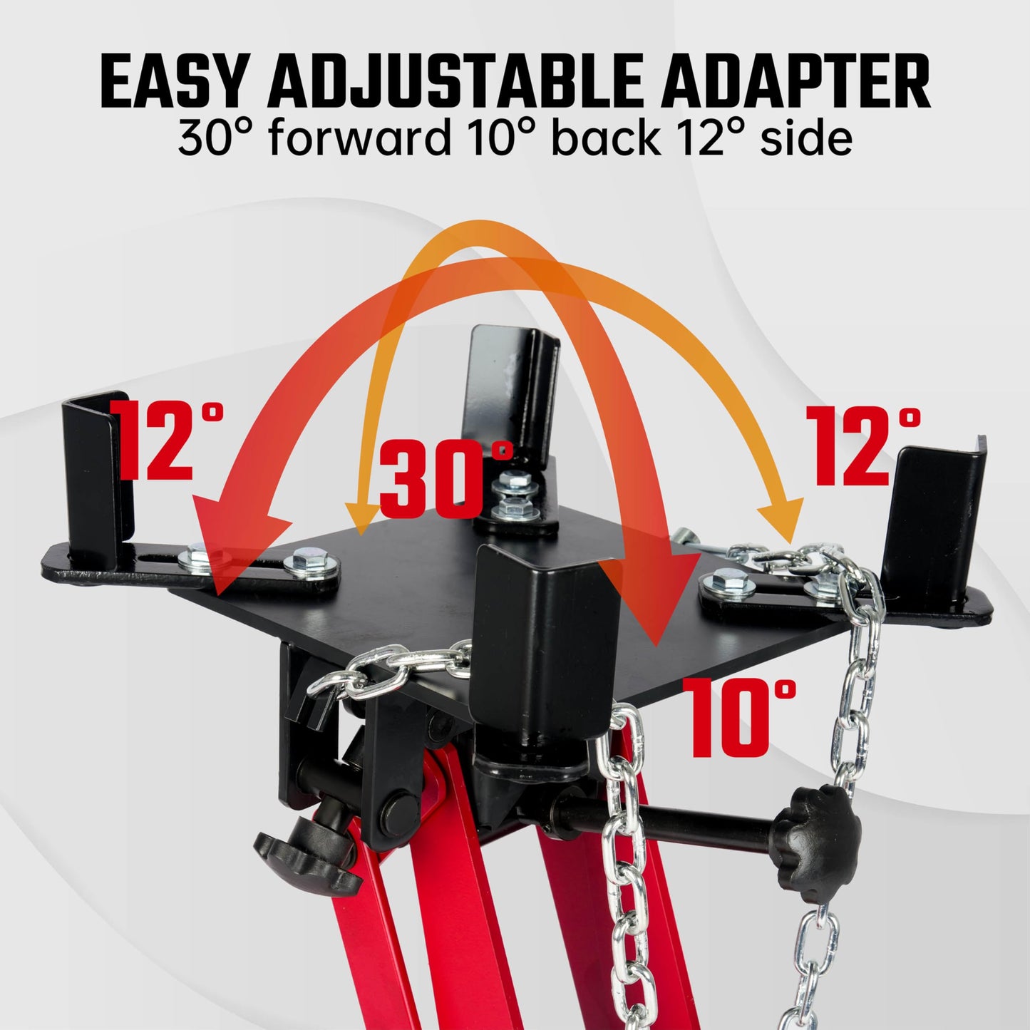 2000 lb Adjustable Hydraulic Transmission Jack – Low Profile Telescoping Floor Lift with 360° Swivel Casters, Heavy-Duty Steel Construction
